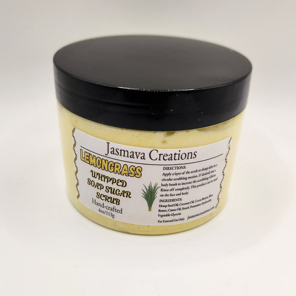 Lemongrass Whipped Sugar Scrub – Natural Exfoliating Cleanser