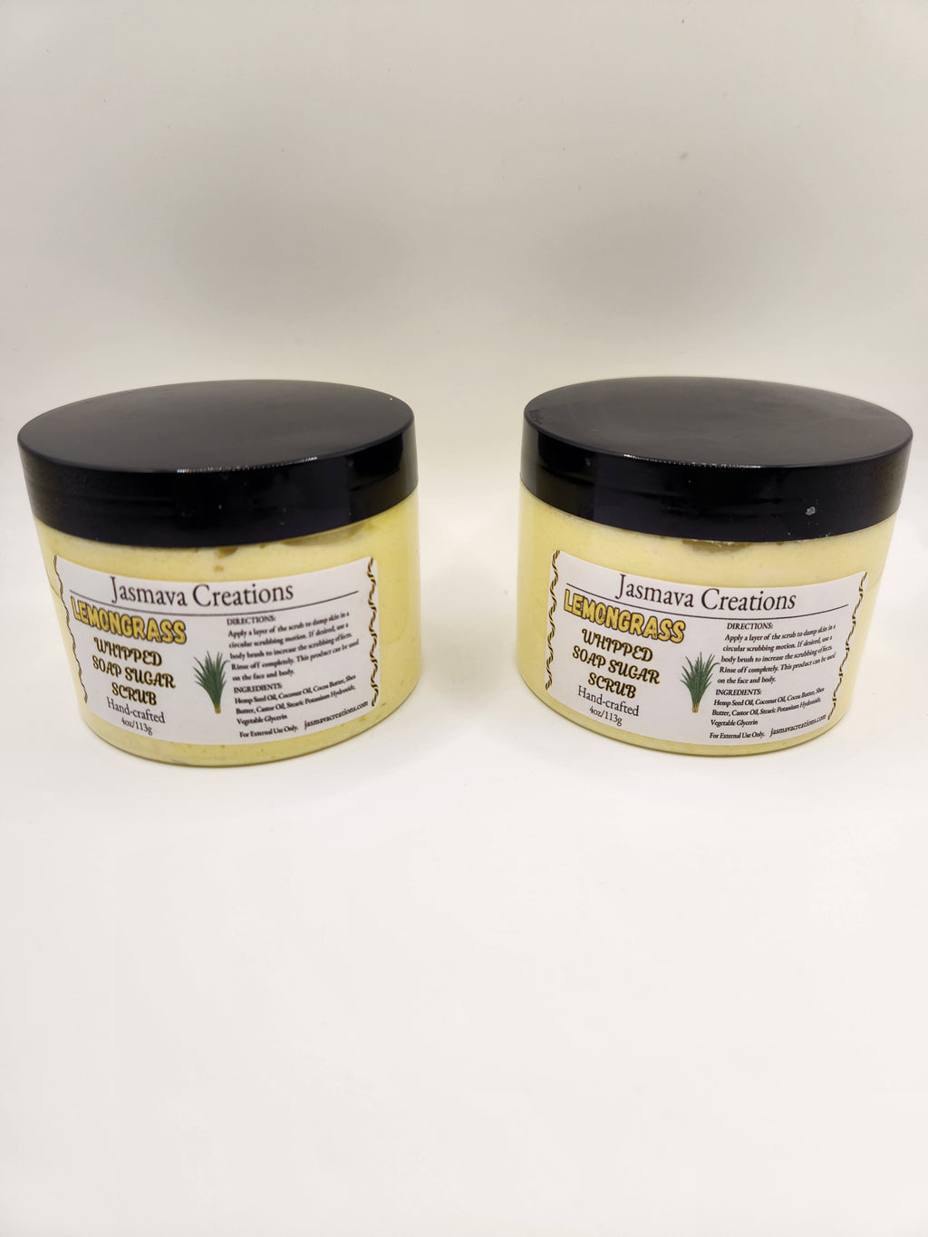 Lemongrass Whipped Sugar Scrub – Natural Exfoliating Cleanser