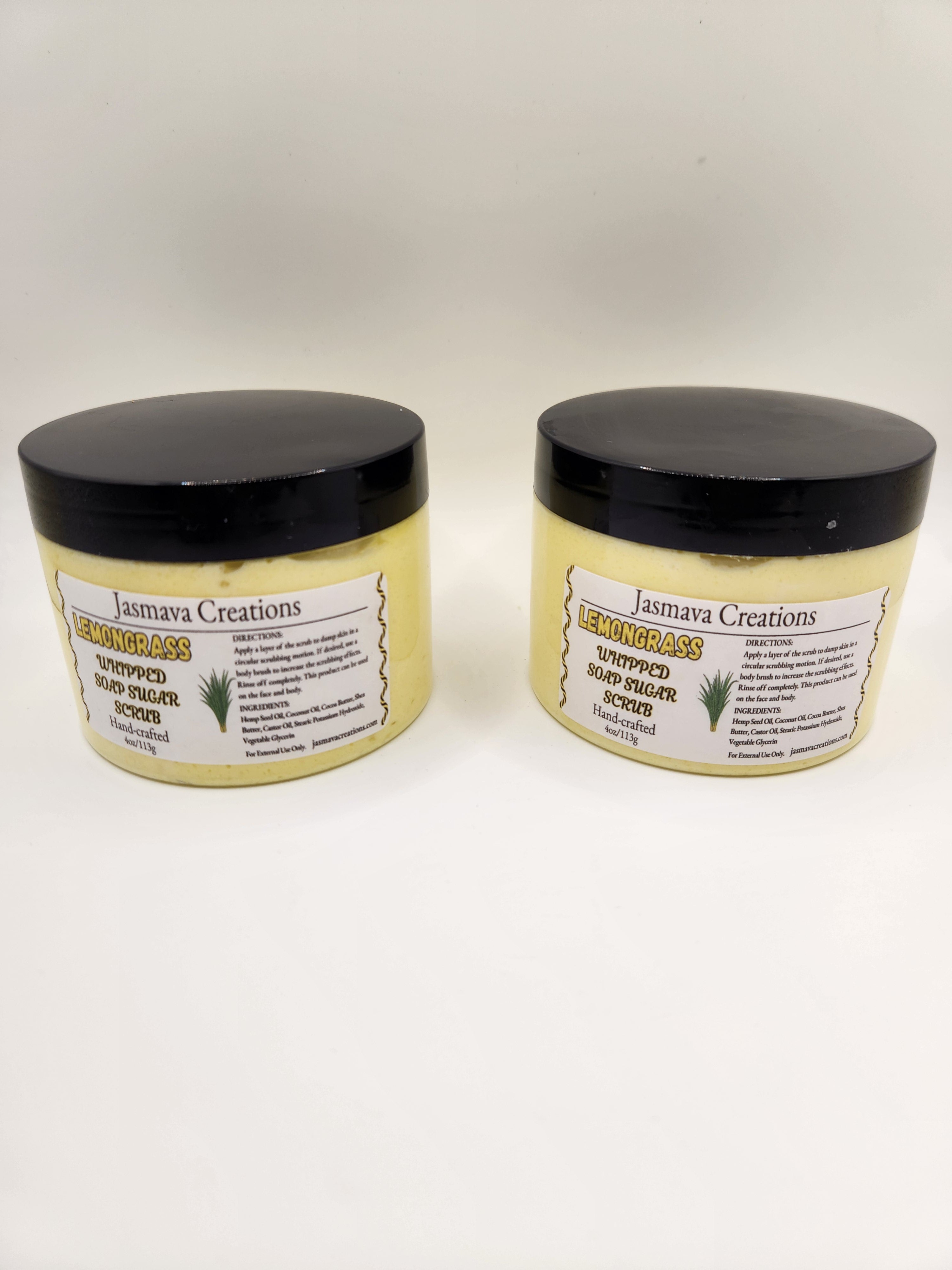 Lemongrass Whipped Sugar Scrub – Natural Exfoliating Cleanser