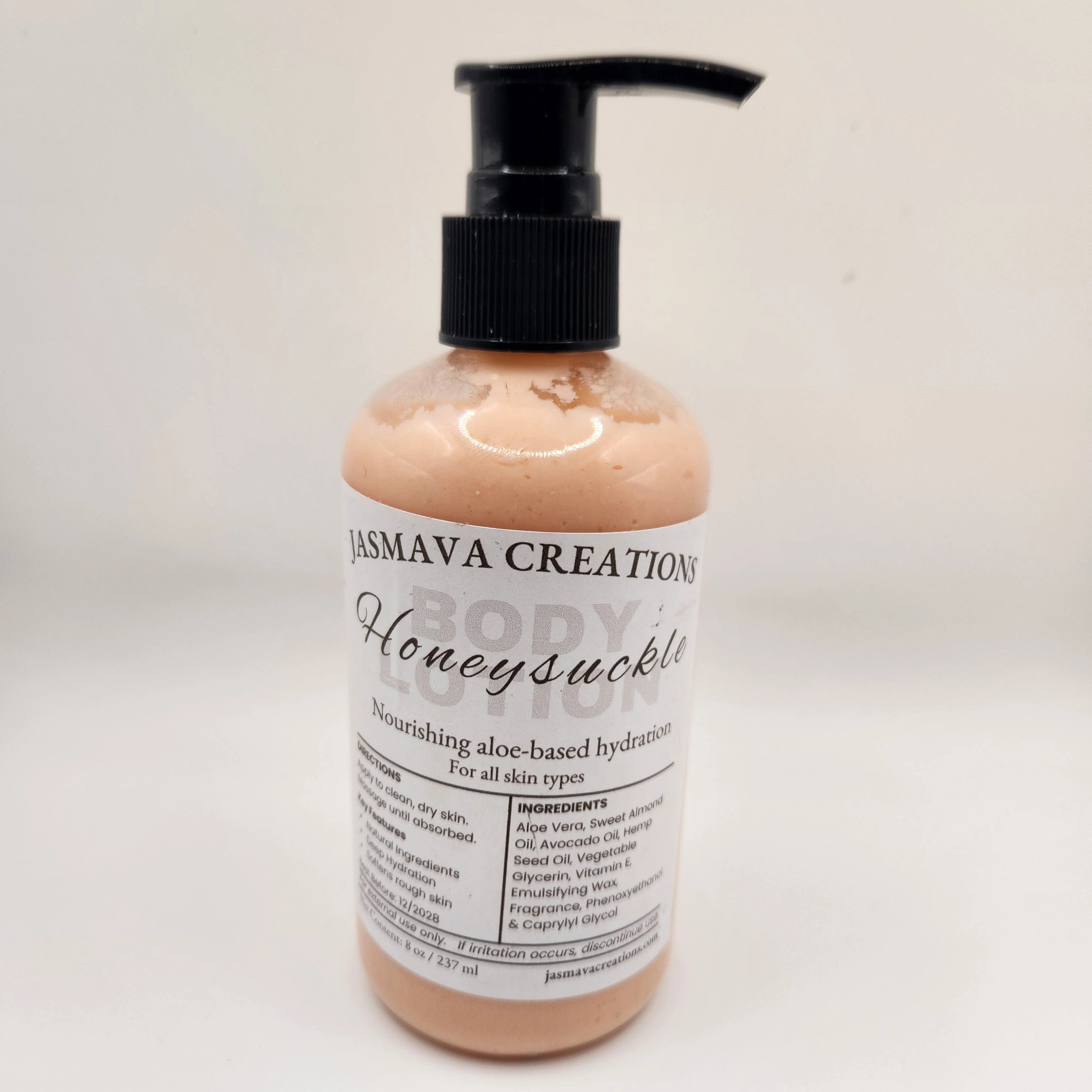 Honeysuckle Aloe Vera Body Lotion – Handmade Natural Moisturizer 8oz