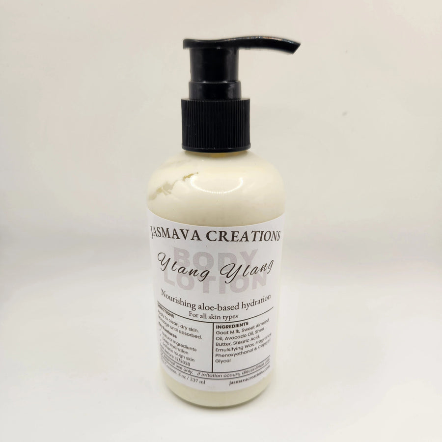 Ylang Ylang Goat Milk Body Lotion – Floral Calming Moisturizer 8oz
